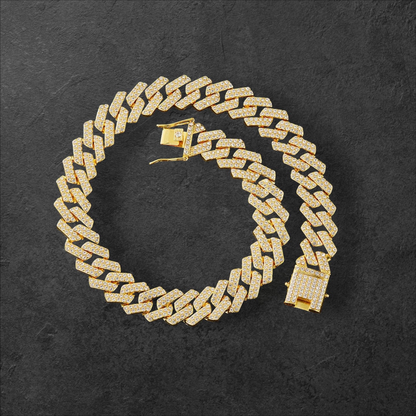 Iced Out Gold Cuban (LARGE)