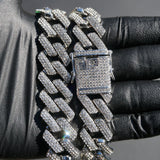 Iced Out White Gold Cuban (LARGE)